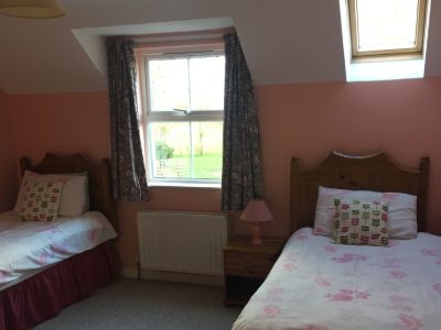 The Twin Bedroom in Trostan Cottage